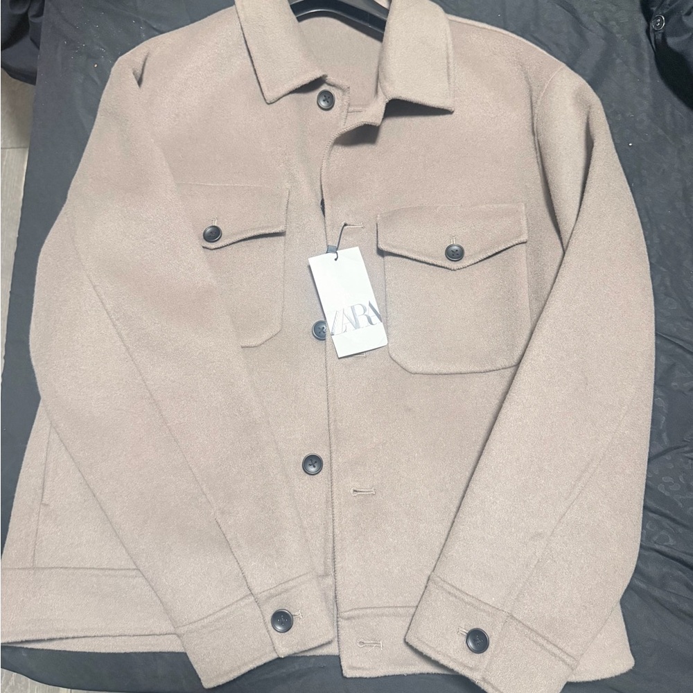 Zara Men's Beige Shirt Jacket